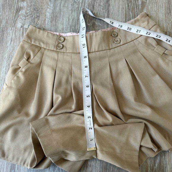 Korean Roem Brown High Rise Mini Pleated Shorts Size S Small - Picture 12 of 16